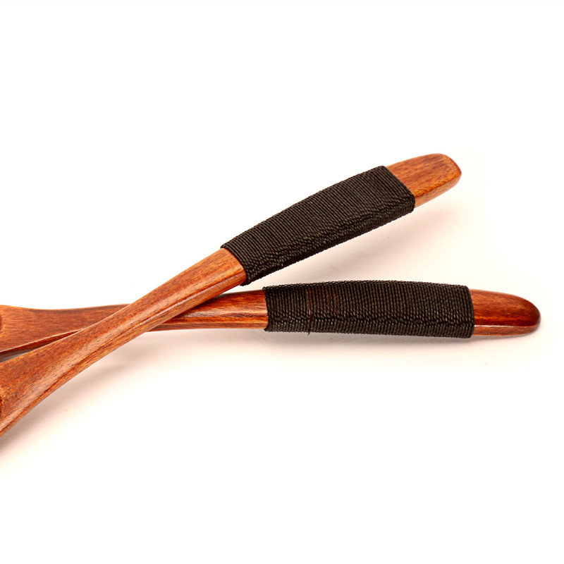 工艺日式高档精致长柄木质缠线木叉 原单出口 水果叉 木叉子