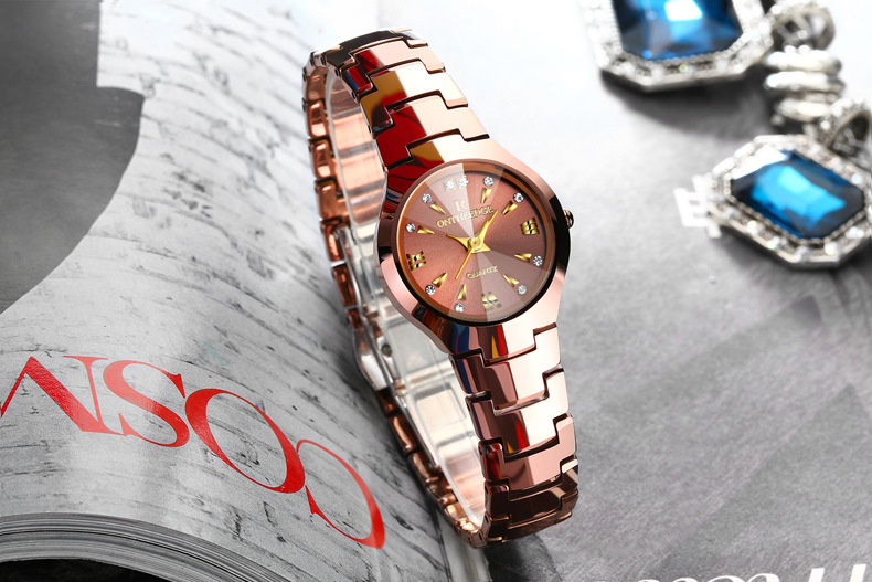 手表女表钨钢手表防水装饰品女士手表腕表石英表手表
