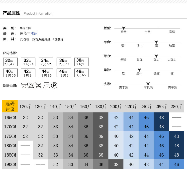 新款大码牛仔男加肥加大宽松男装裤子弹力高腰肥佬牛仔裤男