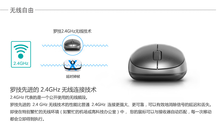 罗技无线鼠标M165