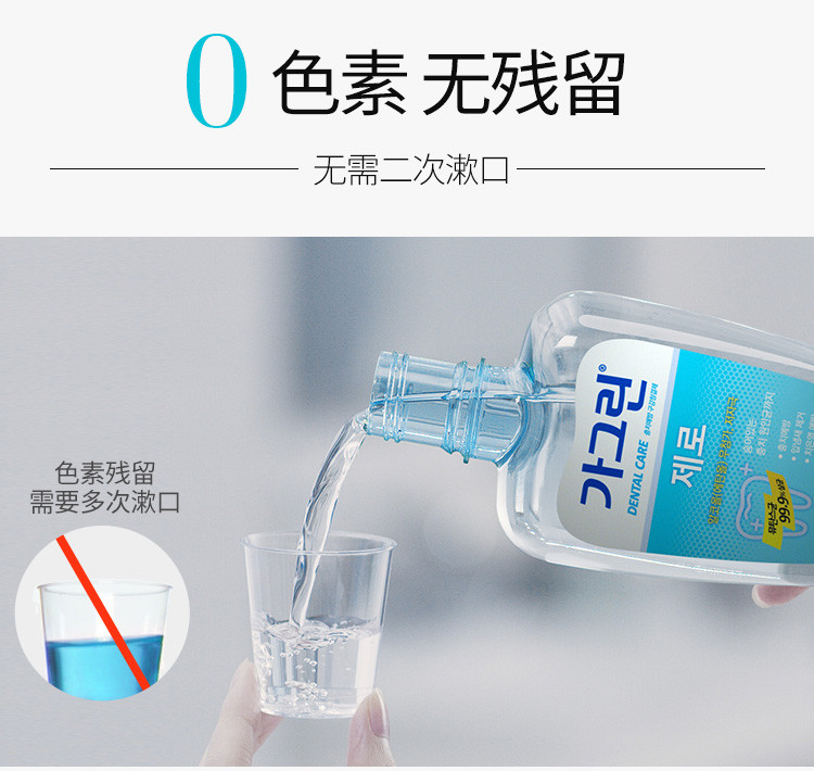 佳口林进口无酒精漱口水薄荷味温和型250ml