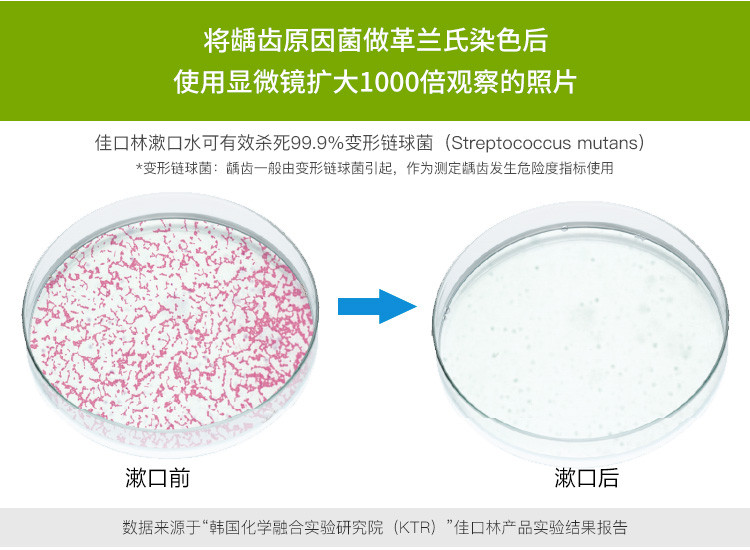 佳口林 漱口水 抑菌去口臭青柠味100ml便携装(原装进口) 3只装