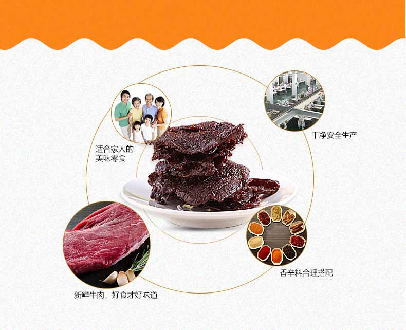 【邮上海】小辣椒 精品果汁牛肉110g*3袋