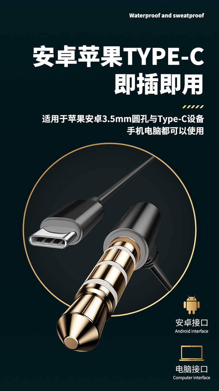 【上海邮政】Great Wall长城Type-C入耳式金属耳机