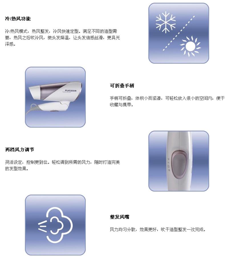 【包邮】飞科FH6250/6251电吹风 冷热风静音吹风机 家用吹风机筒