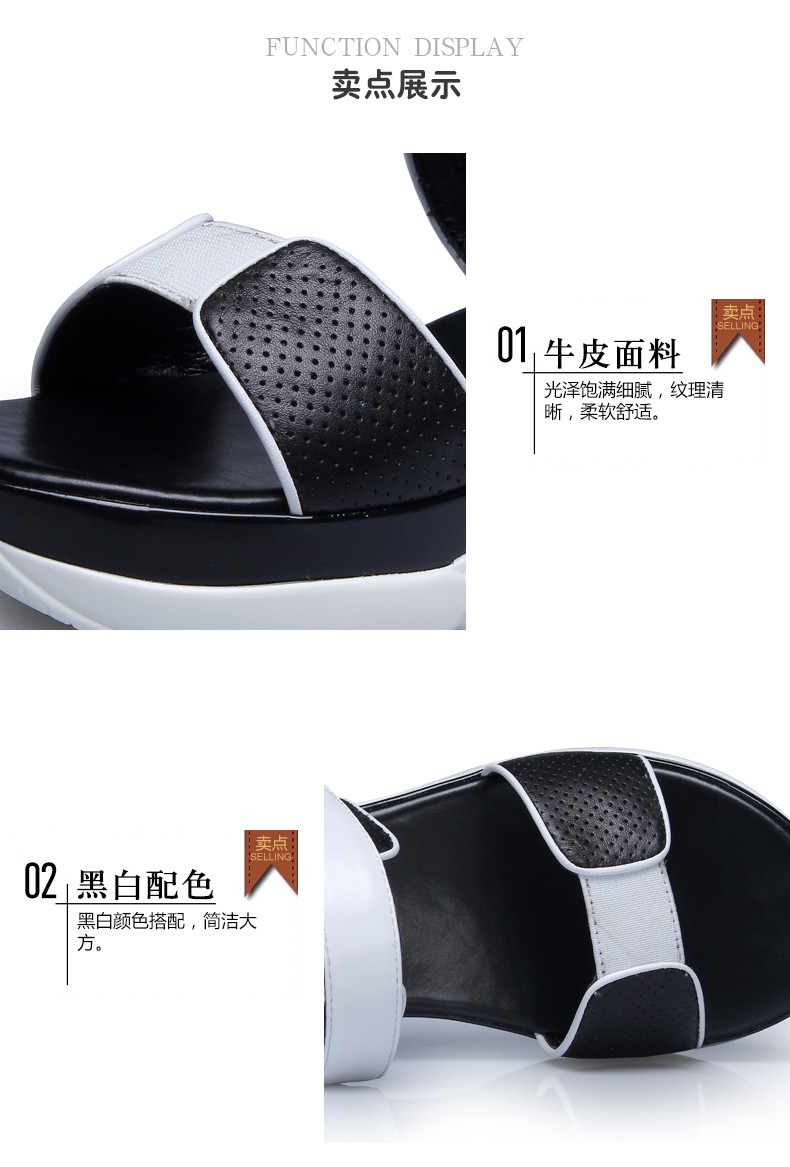 金猴 Jinho 新品时尚夏季牛皮女凉鞋 简约舒适轻便女凉鞋 Q68002A