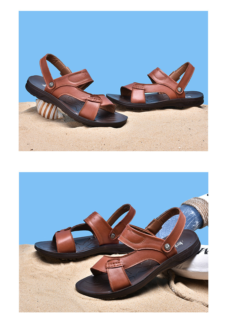 金猴 Jinho 夏季新款男士两用透气凉鞋沙滩鞋 露趾凉拖休闲鞋 Q38021A