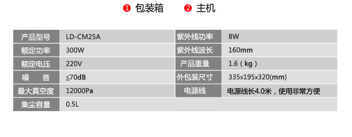 龙的（Longde）LD-CM25A除螨仪 玲珑