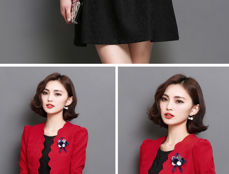 韩版女装春季气质波浪边泡泡长袖百搭短外套披肩新品