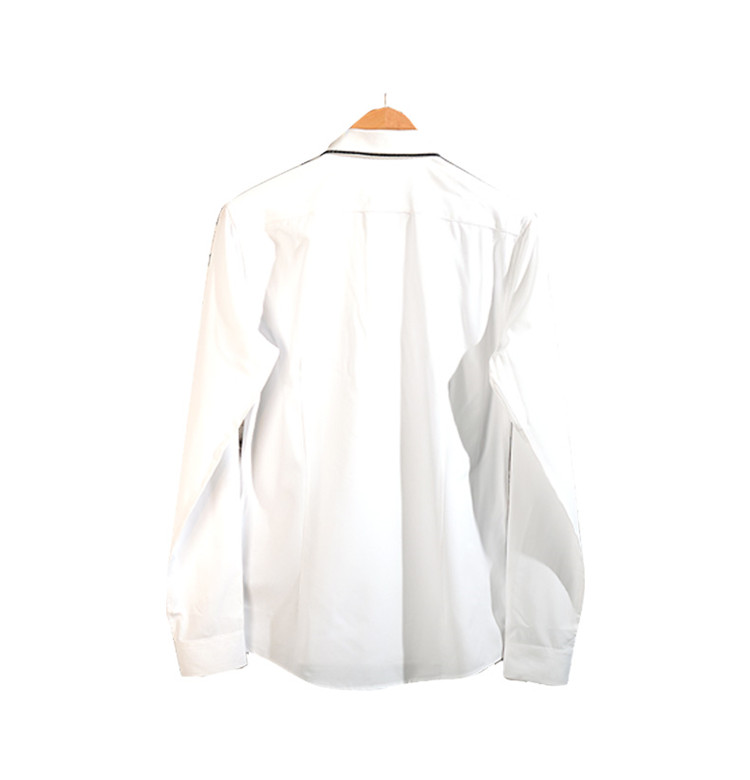 格斯帝尼2016男士春装新款长袖衬衫纯色小领修身衬衫C23567