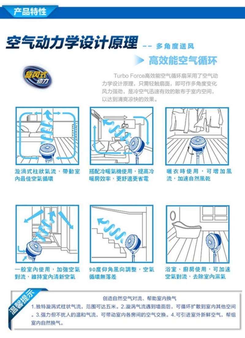 霍尼韦尔Honeywell空气循环扇HT-904-AP3C对流直风扇