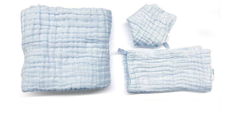 全棉时代 婴儿水洗纱布新生儿盖毯浴巾面巾手帕洗护组合盒装