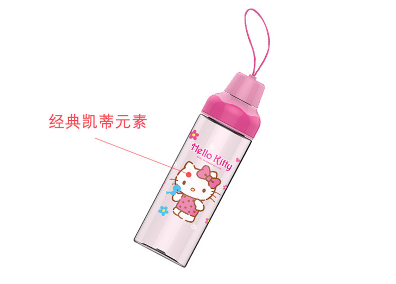 凯蒂猫/HELLOKITTY 夏季水壶 幼儿园宝宝喝水杯子 小孩饮水杯带盖防漏