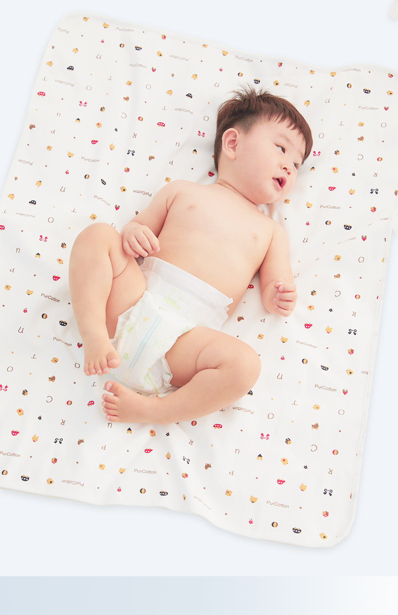 全棉时代 婴儿隔尿垫 纯棉针织复合隔尿垫宝宝防水隔尿可洗尿垫 70*90CM