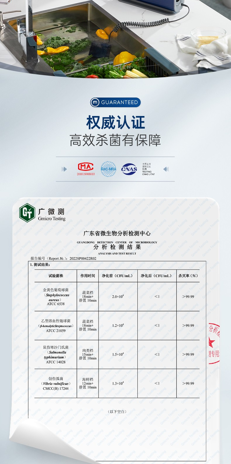 摩飞电器 家用食材净化器果蔬清洗机 MR2061