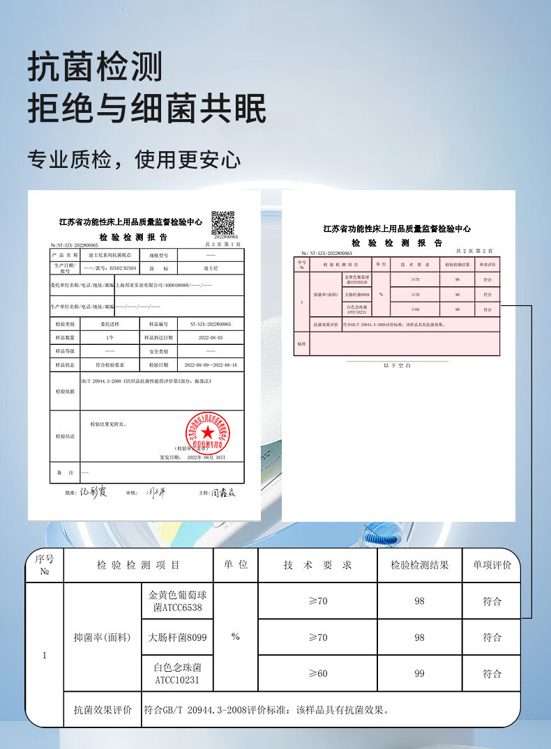 迪士尼/DISNEY 米奇舒柔枕头 枕芯 学生枕宿舍单人枕头 46*72CM （一对）