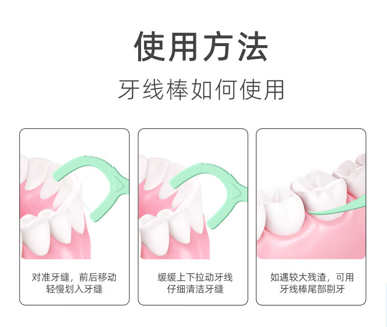 小鹿妈妈/FAWN MUM 贵虎清新款牙线棒超细家庭装 50支/盒*2盒（共100支）