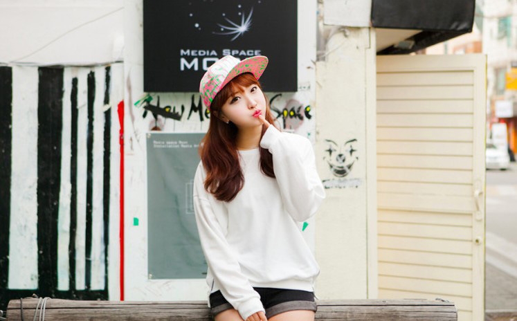 韩版新款荧光色潮女HIPHOP街舞平沿棒球帽子 B12