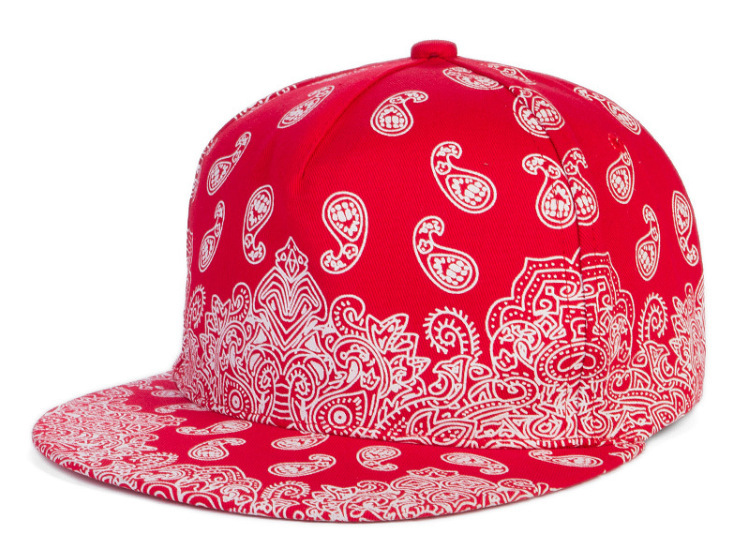 韩版 新款腰果花平沿嘻哈街舞棒球帽子 B0389