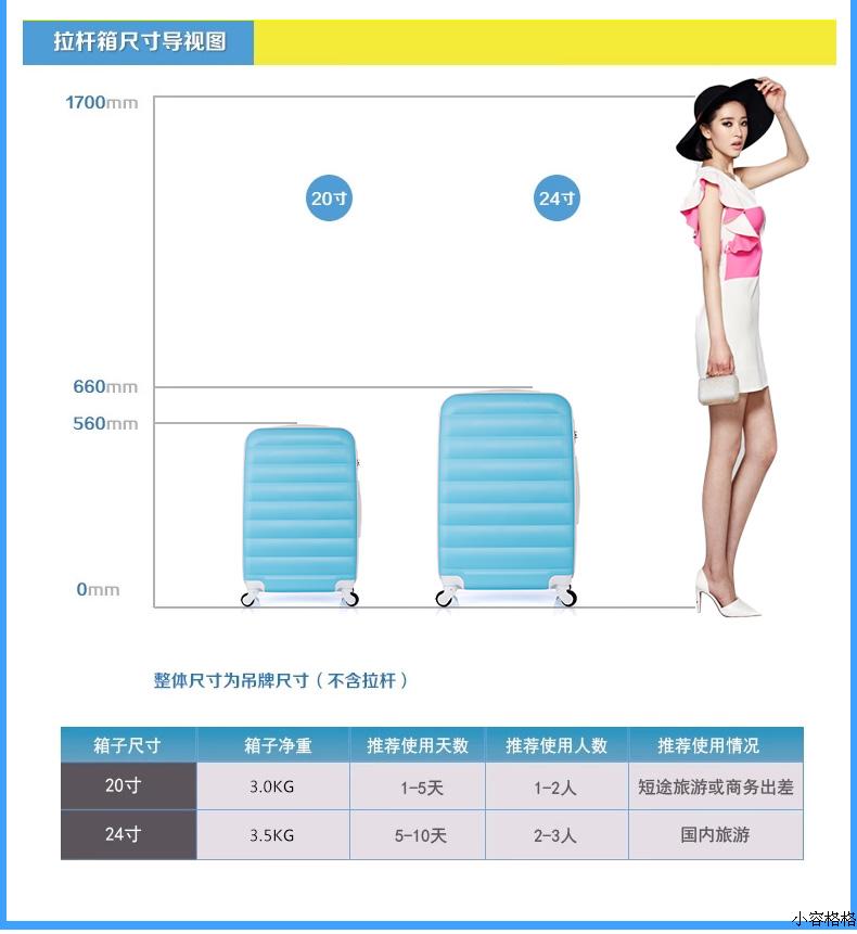 马卡龙韩国行李箱女旅行箱万向轮拉杆箱24寸密码箱女时尚皮箱mc275