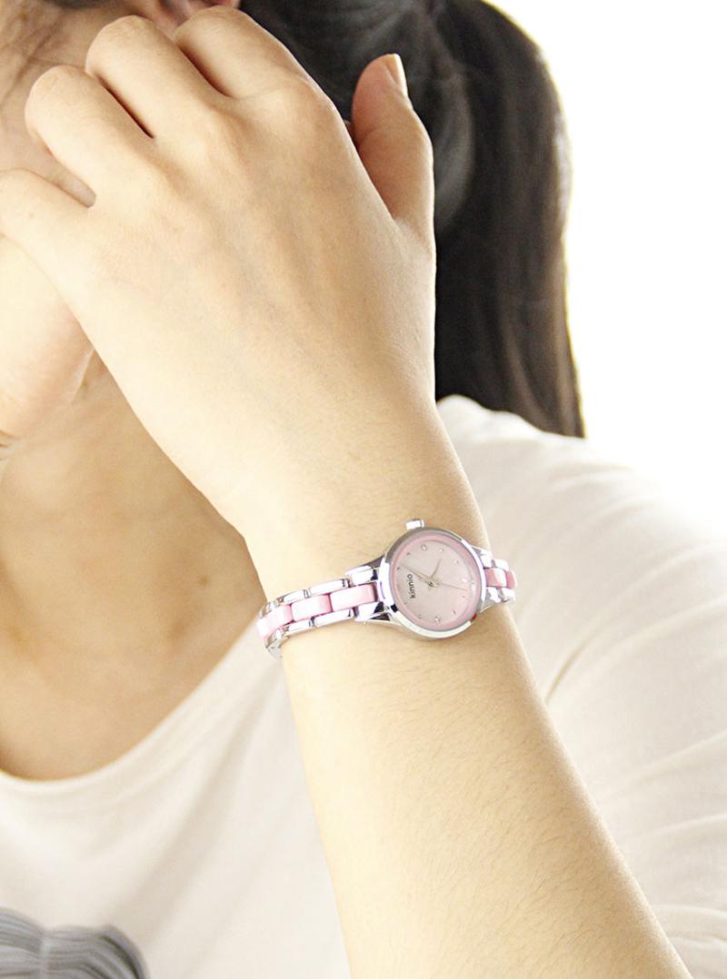 正品韩国防水潮流时尚女士陶瓷韩版水钻石英表学生时装手表女QGN044