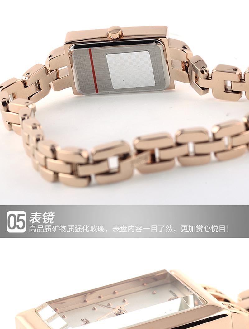 钢带女表 韩版方形镶钻女士手表 时尚学生复古表手链表QGN047