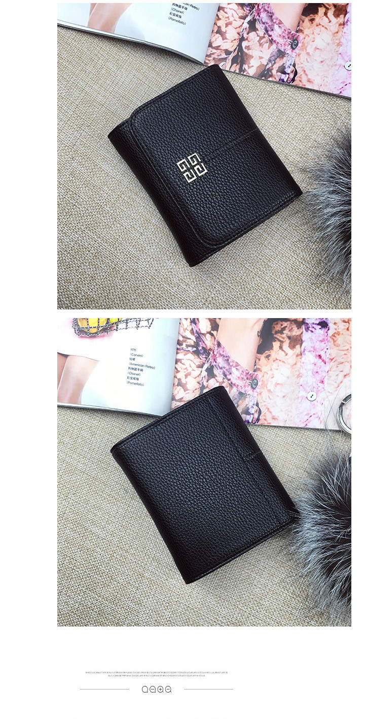 潮女士2017新款大牌小钱包短款三折搭扣女式钱夹迷你皮夹卡位韩版ody181