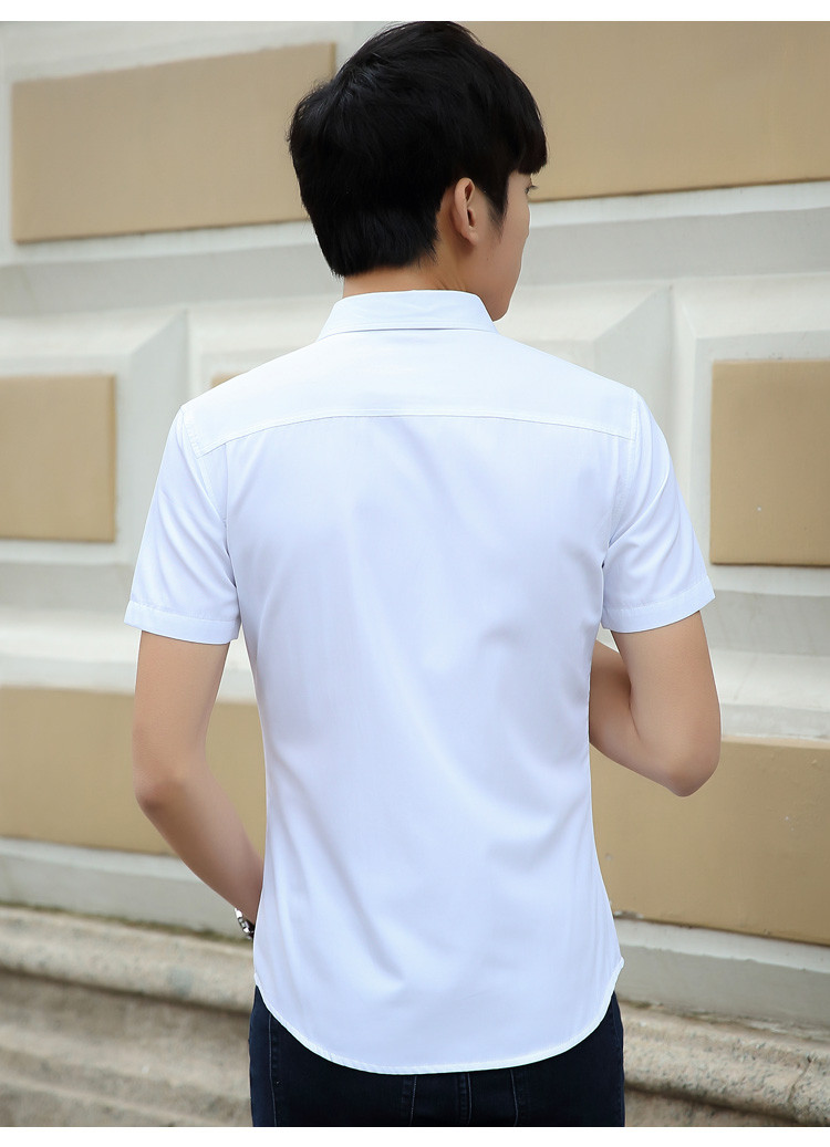  夏季韩版男装短袖衬衫 青年潮寸衫修身型休闲碎花时尚半袖衬衣NC079