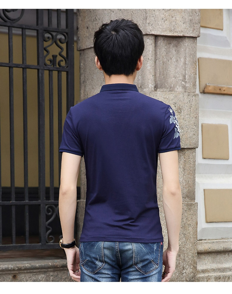  男士短袖t恤夏季新款韩版修身中国风翻领polo衫体恤夏装潮NC062