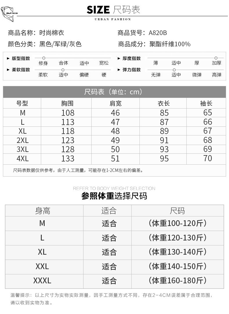 棉衣男士修身加厚中长款2017冬季新款青年棉袄韩版棉服男外套ouf582