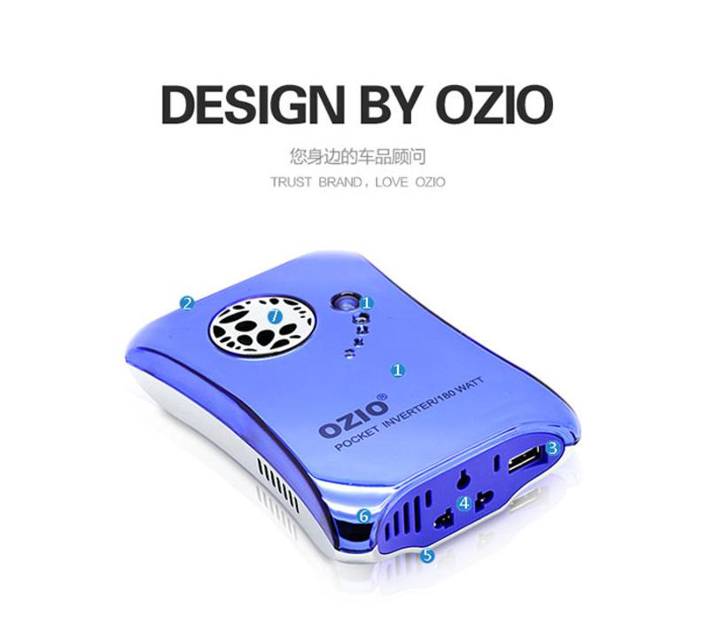 奥舒尔 （ozio）EH18车载逆变器12V转220V 180W电源转换器插座