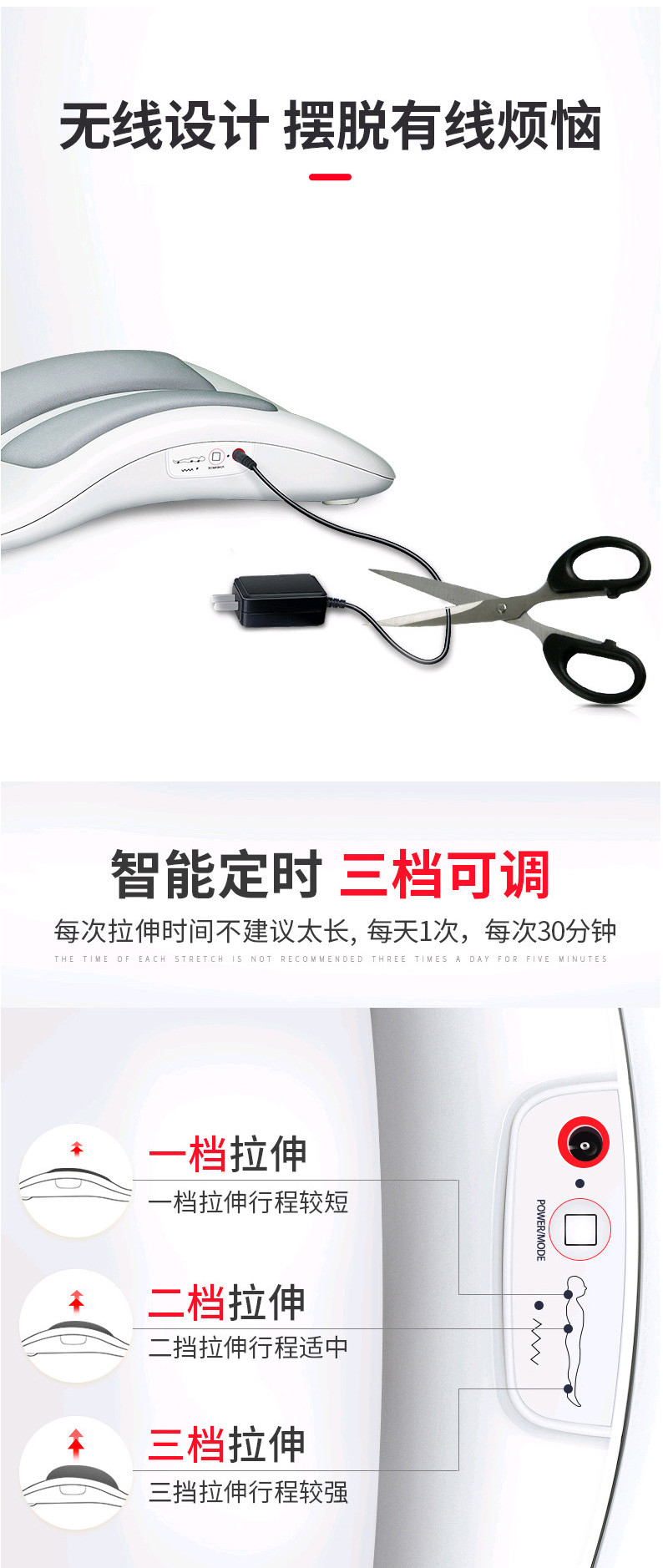 璐瑶 (LUYAO) LY-9715 牵引腰部按摩器家用腰疼仪 成人颈部肩部脊椎腰