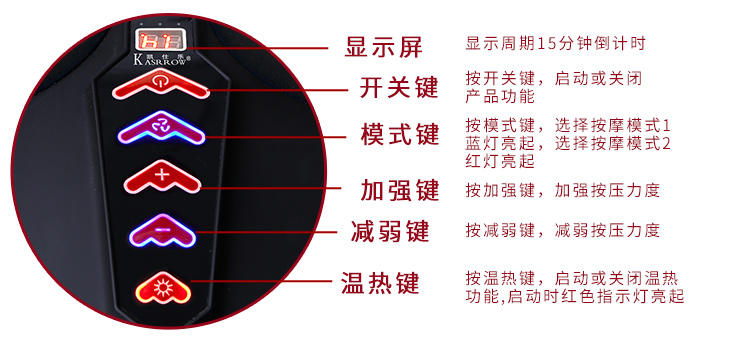 凯仕乐(国际品牌)足部按摩器系列 温热理疗 带气囊挤压按摩 KSR-Z318B