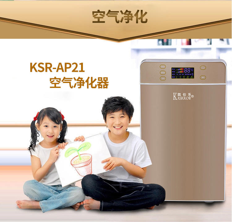 KASRROW/凯仕乐 KSR-AP21金色空气净化器 除甲醛 PM2.5