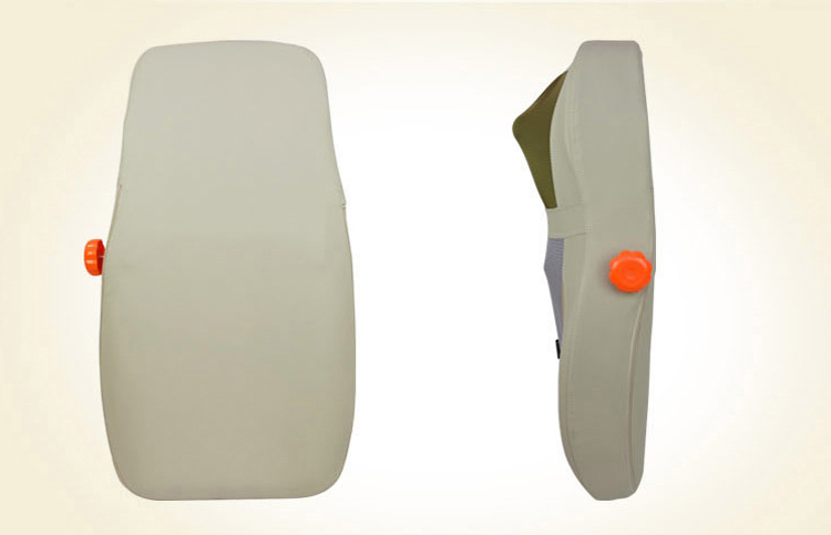 凯仕乐/KASRROW KSR-8982按摩靠垫 颈部按摩头可调节高度时尚耐磨皮灰绿色均码