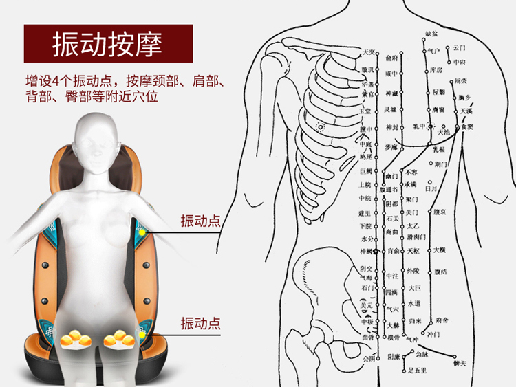 凯仕乐（国际品牌）颈椎按摩器颈部肩腰背部 多功能全身按摩靠垫 KSR-J163D升级版