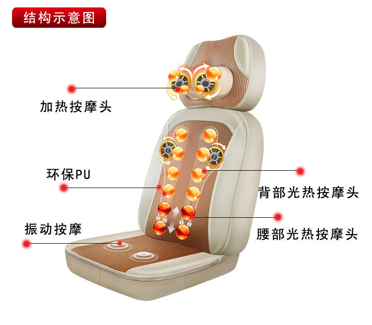 KASRROW/凯仕乐  KSR-J223 按摩垫颈 腰椎按摩器