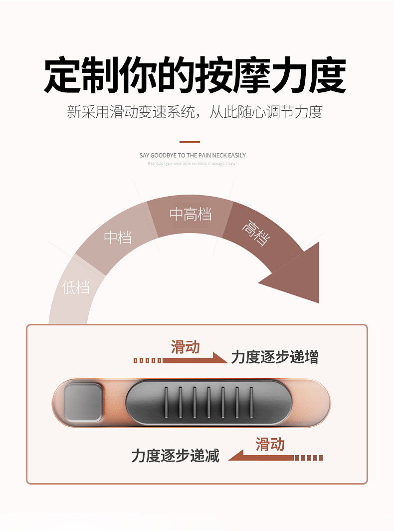 凯仕乐/KASRROW电动双头按摩棒 腰部腿部颈部颈椎多功能按摩仪器 双头按摩棒KSR-301A