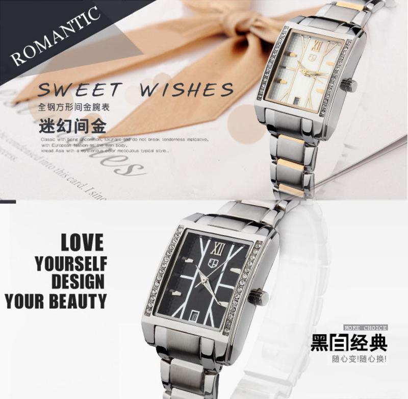 大宏新风韩版时尚潮流女式个性高雅气质奢华水钻表女士手表时装表 钢表SC-80020