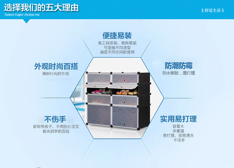 索尔诺简易鞋柜 防尘鞋架 组装双排组合多层树脂简约现代大容量