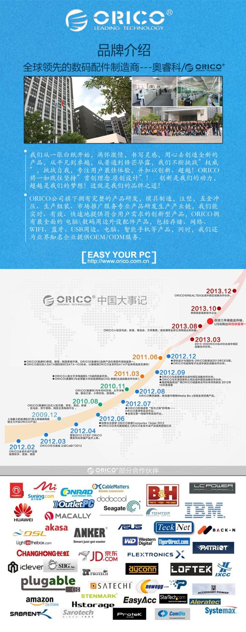 ORICO奥睿科 多功能4口USB手机平板充电插座 OPC-2A4U 接线板排插 带总控开关