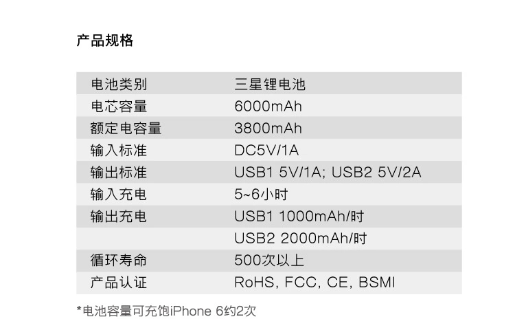 Bone 迪士尼漫威复仇者联盟-美国队长 便携手机通用移动电源 6000毫安 可爱充电宝