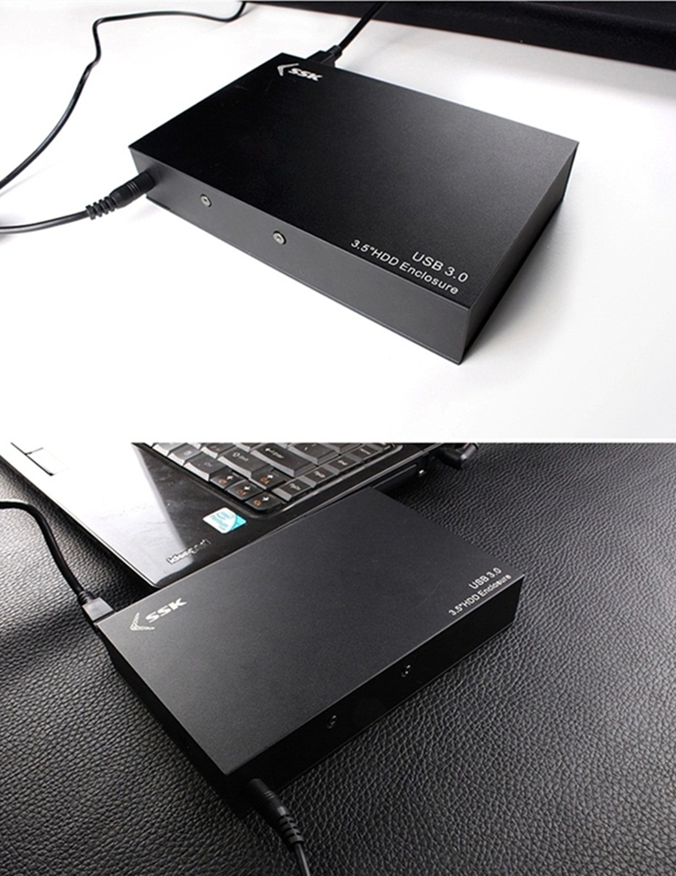SSK飚王 HE-G3000 3.5英寸 USB3.0金属移动硬盘盒 sata接口 支持台式机硬盘