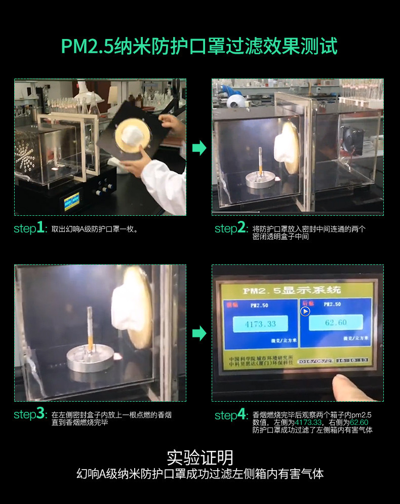 i-mu幻响 纳米纤维A级防护口罩增强型呼吸阀款（5个装） 高效过滤PM2.5