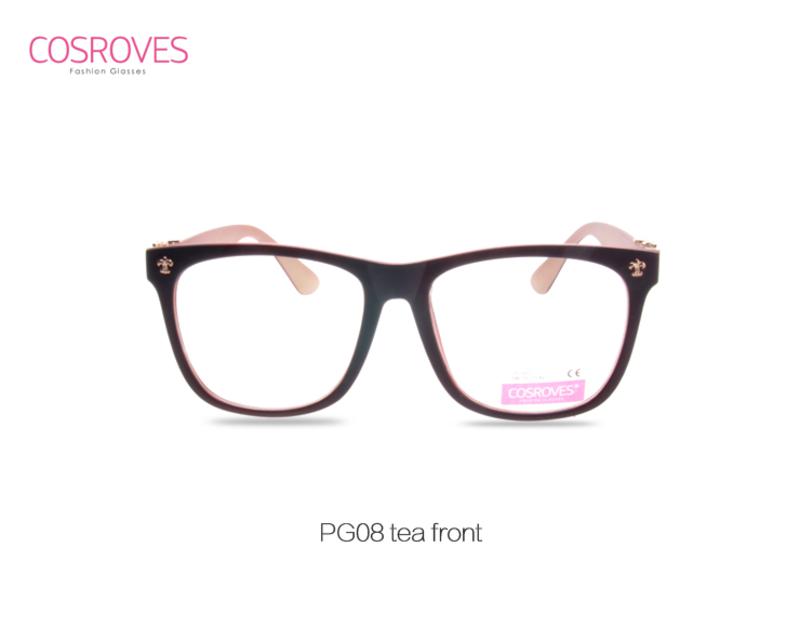 COSROVES 时尚韩版学院风方框文艺平镜平光镜框架眼镜PG08-1