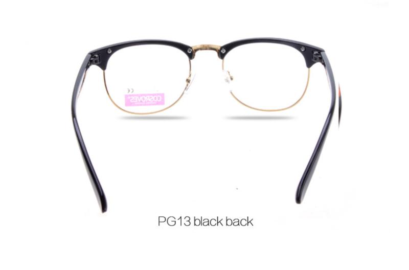 COSROVES 时尚复古铆钉米钉金属半框平光眼镜 PG13