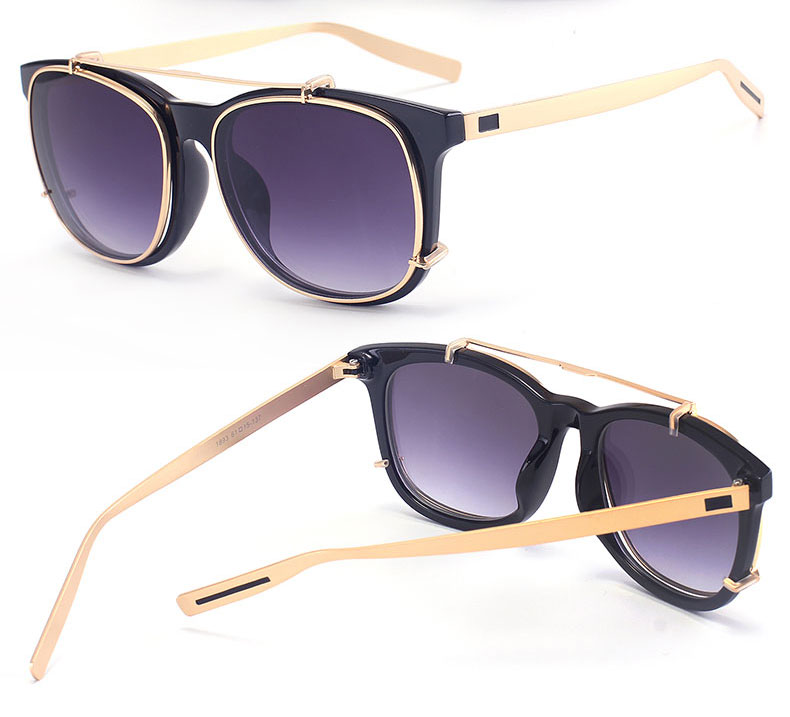 新款防紫外线时尚潮流太阳镜男女两用平光眼镜墨镜SG15055