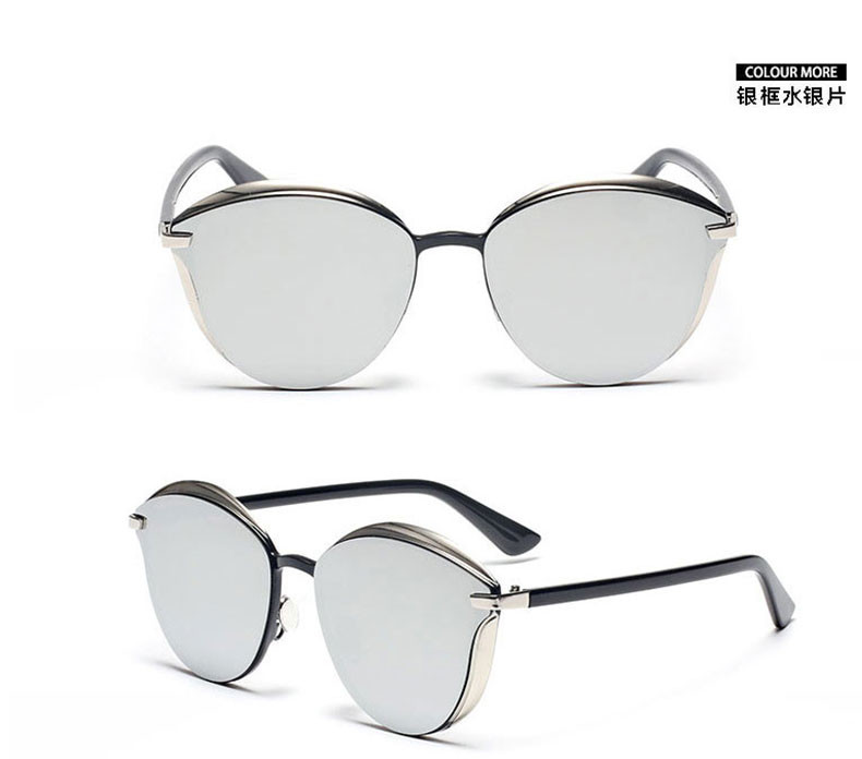 新款简约复古圆形眼镜女款金属个性太阳镜SG15107