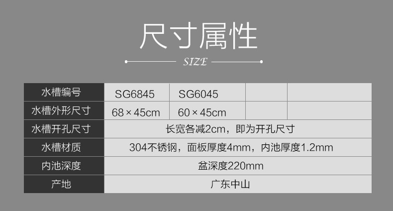 厨欲无限 304不锈钢超厚方形手工槽厨房洗菜盆水槽水池洗碗池大单槽赠送水龙头套装60x45cm