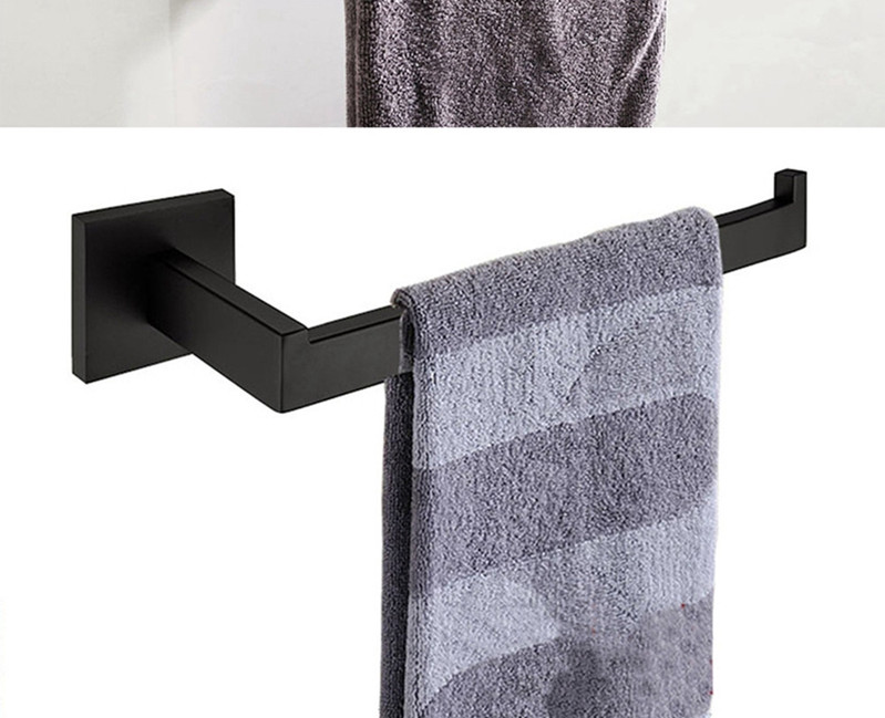 卫欲无限  黑色玛莎抗锈 304不锈钢 浴室挂件 挂毛巾 毛巾环 Q7009H